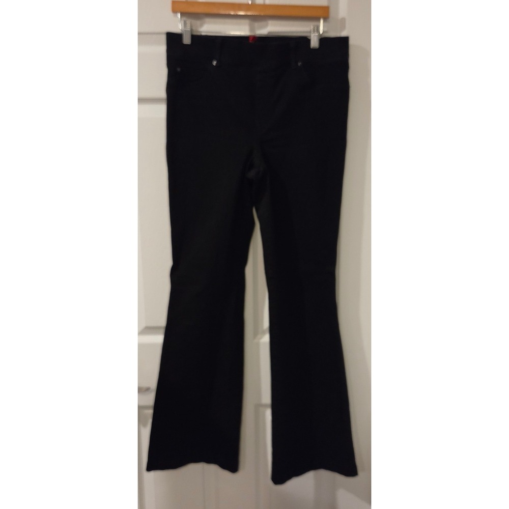 SPANX Flare Jeans Womens XL Black Pull On High Rise Shaping Stretch 20326R